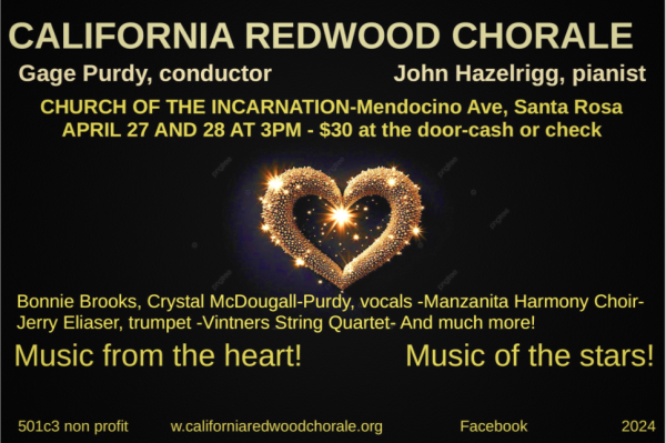 This Weekend, April 27-28: California Redwood Chorale